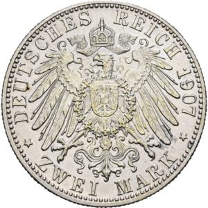2 Marka 1907 G, Fridrich I. Baden