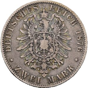 2 Marka 1876 D, Ludvík II. Bavorské království.