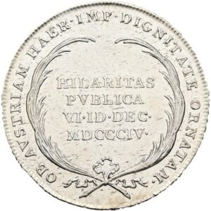 Stříbrný žeton 1804 - na prohlášení rakouským dědičným císařem ve 6.12.1804 Vídní, František I.