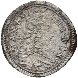 1 Krejcar 1703, Maximilián II. Emanuel, Bayern.