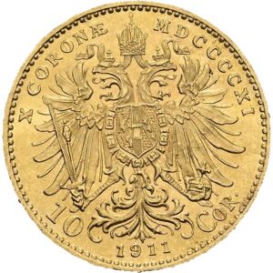 10 Koruna 1911, Vídeň, František Josef I.