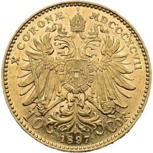 10 Koruna 1897, Vídeň, František Josef I.