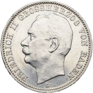 3 Marka 1914 G, Baden, Fridrich II.