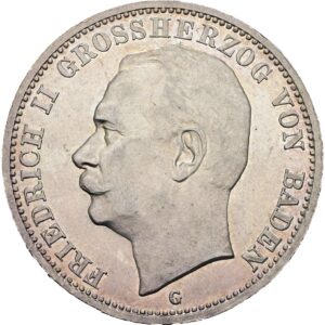 3 Marka 1912 G, Baden, Fridrich II.