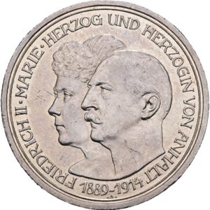 5 Marka 1914, Stříbrná svatba Fridricha II. Anhalt- Dessau