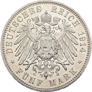 5 Marka 1914, Stříbrná svatba Fridricha II. Anhalt- Dessau