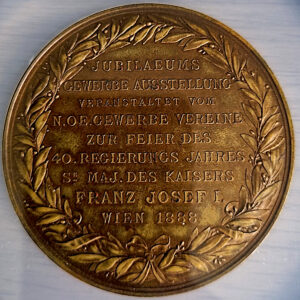 AE Medaile 1888, 40. výročí vlády, NGC MS 62 BN, František Josef I.