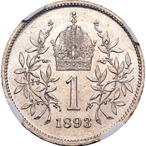 1 Koruna 1893, Vídeň, NGC MS 64