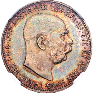 1 Koruna 1913, Vídeň, NGC MS 65
