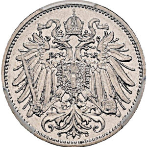 20 Haléř 1895, Vídeň, PCGS MS 64