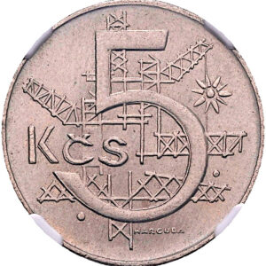 5 Koruna 1991, NGC MS 66.
