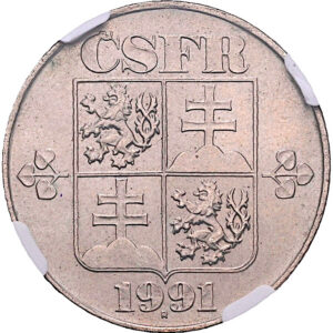 5 Koruna 1991, NGC MS 66.