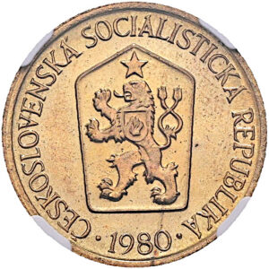 1 Koruna 1980, NGC MS 66.