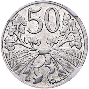 50 Haléř 1953, NGC MS 64