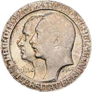 3 Marka 1910, 100 let výročí Univerzity v Berlíně.