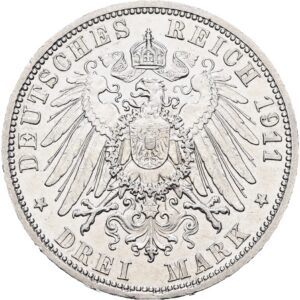 3 Marka 1911 A, Anhalt.