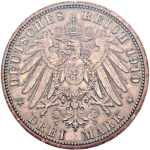 3 Marka 1910 A, Sasko- Výmarsko- Eisenach.