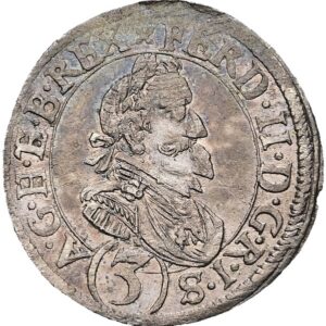 3 Krejcar 1636, sv. Vít. Ferdinand II.