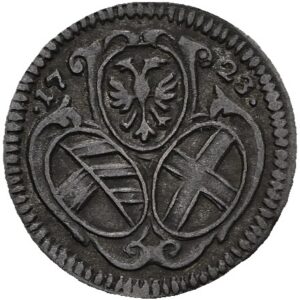 1/2 Krejcar 1723, Vídeň, Karel VI.