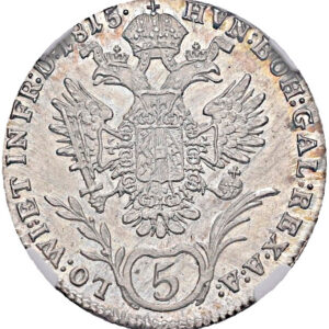 5 Krejcar 1815 A, NGC MS 64, František I.