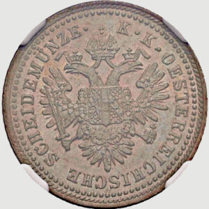 1Krejcar 1851 A, Vídeň, NGC MS 65 BN
