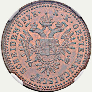 1Krejcar 1851 B, Kremnica, NGC MS 63 RB
